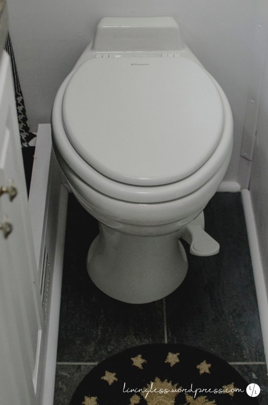 Avion Renovation Bathroom Toilet + Floor @ livingless.wordpress.com